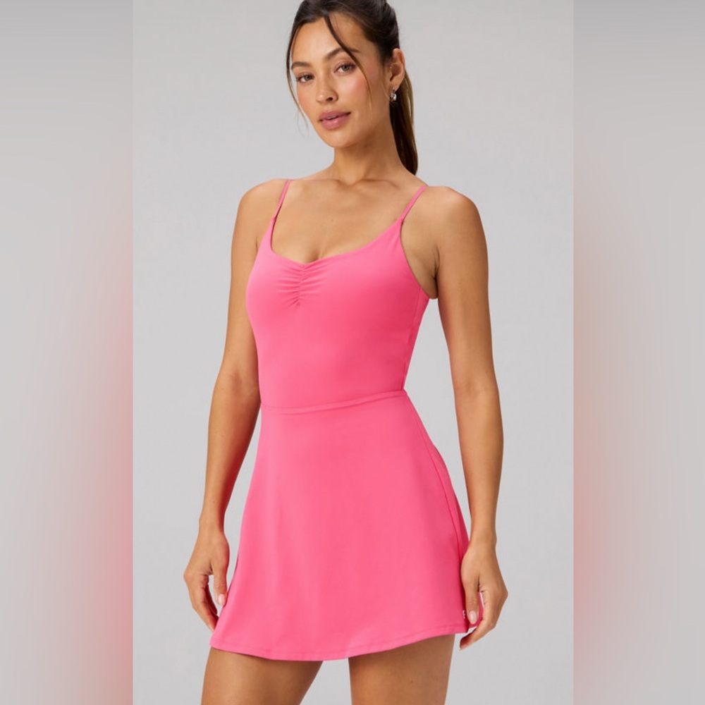 Fabletics Hot Pink Mini Dress with Spaghetti Straps